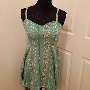 Old Navy Green Smocked Dress